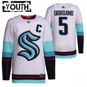 Seattle Kraken Trikot Mark Giordano 5 2021-22 Weiß Authentic - Kinder